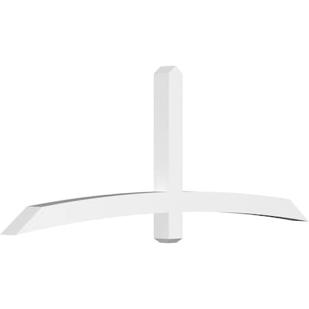 Ekena Millwork Bellingham Architectural Grade PVC Gable Bracket, 84"W x 31 1/2"H x 4"D x 4"F, 9/12 Pitch GBP084X32X0404BEL00